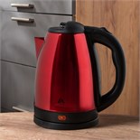 Чайник электрический Luazon LSK-1804, металл, 1.8 л, 1500 Вт, красный 5035552