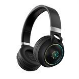 Наушники TFN Atom, беспроводные, накладные,микрофон,FM,microSD,300мАч, подсветка, черные 7819909