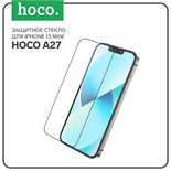 Защитное стекло Hoco A27, для iPhone 13 mini, анти отпечатки, анти царапины, черная рамка 7687071