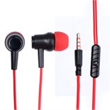 Наушники Krutoff HF-X61, вакуумные, микрофон, 106 дБ, 16 Ом, 3.5 мм, 1 м, красные 9318668