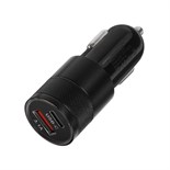 Зарядное устройство Cartage, 12-24 В, USB, Type-C 3.1 А, черный 9445493