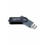 Флешка Smartbuy Twist, 32 Гб, USB 2.0, чт до 25 Мб/с, зап до 15 Мб/с, черная 9864181