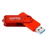 Флешка Smartbuy Twist, 128 Гб, USB 3.1, чт до 70 Мб/с, зап до 40 Мб/с, красная 9864195