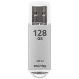 Флешка Smartbuy V-Cut, 128 Гб, USB 3.0, чт до 75 Мб/с, зап до 25 Мб/с, серая 9864197
