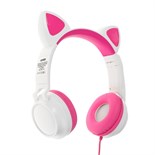 Наушники Qumo Game Cat White, игровые, микрофон, USB+3.5 мм, 2м, бело/розовые 10218896