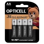 Батарейка алкалиновая OPTICELL, AA, LR6-4BL, 1.5В, блистер, 4 шт 10253919