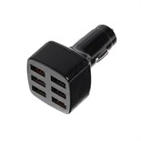 Зарядное устройство, 6 USB 3,1 А, черный, с подсветкой 10150875