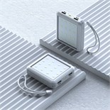 Внешний аккумулятор 484, 10000 мАч, кабели Type-C/Lightning/MicroUSB, фонарь, белый 9942405