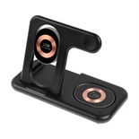 Беспроводное зарядное устройство 3 в 1 Y36, 15 W, складная, подсветка, USB, Type-C, чёрная 9940221