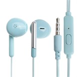 Наушники R-8, проводные, вкладыши, микрофон, 1 м, Jack 3.5 мм, голубые 9940594