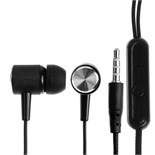 Наушники CB-51, проводные, вакуумные, микрофон, 1 м, Jack 3.5 мм, черные 9940602