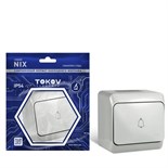 Кнопка звонка  TOKOV ELECTRIC, Nix, 10А, IP54, 250В, серый, TKE-NX-DB-C06-IP54 10404712