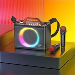 Портативная караоке система Hoco BS57, 25 Вт, ВТ 5.0, RGB-подсветка, 4800 мАч, чёрная 9881857