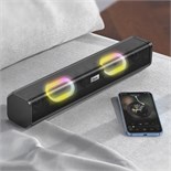 Портативная колонка Hoco BS49, 10 Вт, ВТ 5.1, FM, AUX, TWS , 1800 мАч, подсветка, чёрная 9881863