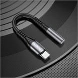 Адаптер Hoco LS33, Type-C (m) - jack 3.5mm (f), 12 см, серый 9881639