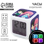 Часы будильник электронные «Аниме», мод.68, 7,8 х 7,8 см. 10620462
