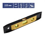 Уровень пластиковый магнитный ТУНДРА, 3 глазка, 225 мм 1220210