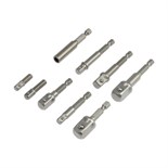 Набор адаптеров для бит и торцевых головок ТУНДРА, 1/4" 3/8" 1/2", 25 - 70 мм, 9 шт. 7443392