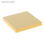Блок с липким краем, 76 мм х 76 мм, 100 листов, пастель, цвет жёлтый 589624