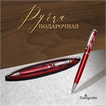 Ручка подарочная, шариковая, в пластиковом футляре, поворотная, "Франсуаза", бордово-серебристая 995130