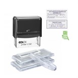Штамп автоматический самонаборный COLOP Printer С 50 SET-F, рамка, 6/8 строк, 2 кассы, чёрный 1266866