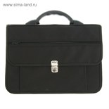 Портфель деловой 380 х 270 х 150 мм, текстильный, 3 отделения, К 1С14 "Павловск", чёрный 2000780