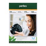 Фотобумага для струйной печати А4, 100 листов Perfeo, 170 г/м2, односторонняя, матовая 2473839