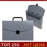 Папка-портфель А4, 1 отделение, 700 мкм, Calligrata, до 300 листов, серая 3258456