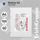 Файл-вкладыш А4, 40 мкм, ErichKrause Standard Plus, тиснение, вертикальный, 100 штук 4051870