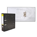 Папка-регистратор 75 мм, А4, Calligrata, эконом мрамор, черная, МИКС 4732041