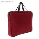 Папка с ручками текстиль А4, 350 х 270мм, Офис, ПДМ-111, Бургунди 4753736