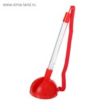 Ручка шариковая 0.5 мм на подставке "Стоп" с липучкой и шнуром, стержень синий, корпус КРАСНЫЙ (штрихкод на штуке) 4645994