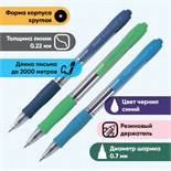 Набор шариковых ручек Pilot Super Grip 0.7 L, автоматические, резиновый упор, масляная основа, чернила синие, корпус МИКС 4825386