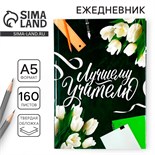 Ежедневник учителя «Лучшему Учителю», формат А5, твёрдая обложка картон 7БЦ, 160 листов 4754466