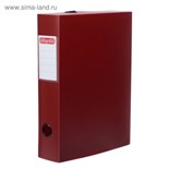 Короб архивный на кнопке А4 Calligrata, 70 мм, 800 мкм, разборный, красный 5453928