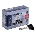 Зажимы для бумаг GLOBUS, 12 шт., 41 мм, чёрные 6480776