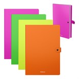 Папка-картотека на кнопке А4, ErichKrause Matt Neon, с 3 отделениями, до 150 листов, МИКС 9262276