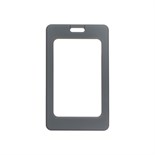 Бейдж вертикальный, внешний 101х67 мм, внутренний 85х54 мм, софтач, серый 9933355