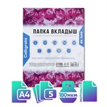 Файл-вкладыш А4, 180 мкм, Calligrata, ПВХ, усиленный, с расширением, матовый, 5 штук 10175083