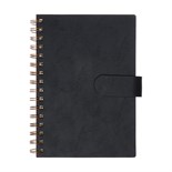 Органайзер на гребне, А5, 80л, клетка, обл.кожзам, с хлястиком, черный 10536981