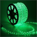 Световой шнур Luazon Lighting 13 мм, IP65, 100 м, 36 LED/м, 220 В, 3W, чейзинг, свечение зелёное 461035