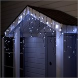Гирлянда «Бахрома» 4 × 0.6 м, IP44, тёмная нить, 180 LED, свечение белое, 8 режимов, 220 В 705917