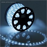 Световой шнур Luazon Lighting 11 мм, IP65, 100 м, 24 LED/м, 220 В, 2W, постоянное свечение, свечение белое 767707