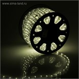 Световой шнур Luazon Lighting 11 мм, IP65, 100 м, 24 LED/м, 220 В, 2W, постоянное свечение, свечение тёплое белое 767708