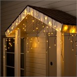 Гирлянда «Бахрома» 4 × 0.6 м, IP44, тёмная нить, 180 LED, свечение тёплое белое, 8 режимов, 220 В 1080158