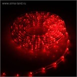 Световой шнур Luazon Lighting 10 мм, IP65, 5 м, 24 LED/м, 220 В, 8 режимов, свечение красное 1589822