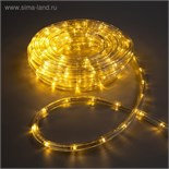 Световой шнур Luazon Lighting 10 мм, IP65, 10 м, 24 LED/м, 220 В, 8 режимов, свечение тёплое белое 1589826