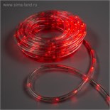 Световой шнур Luazon Lighting 10 мм, IP65, 10 м, 24 LED/м, 220 В, 8 режимов, свечение красное 1589829