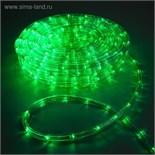 Световой шнур Luazon Lighting 10 мм, IP65, 20 м, 24 LED/м, 220 В, 8 режимов, свечение зелёное 1589835