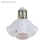Переходник Ecolа, с цоколя E27 на 3хE27, белый 1803070